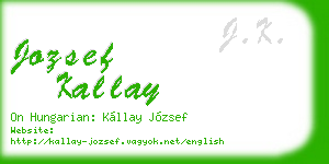 jozsef kallay business card