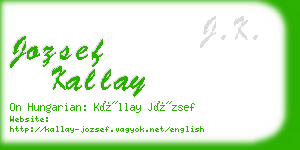 jozsef kallay business card